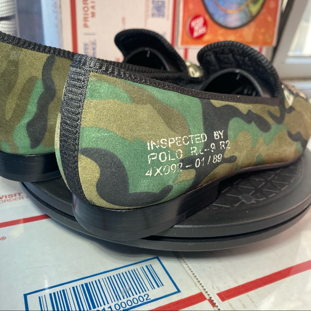 🆕 Polo Ralph Lauren Paxton Camo Suede Slipper - Picture 5 of 12